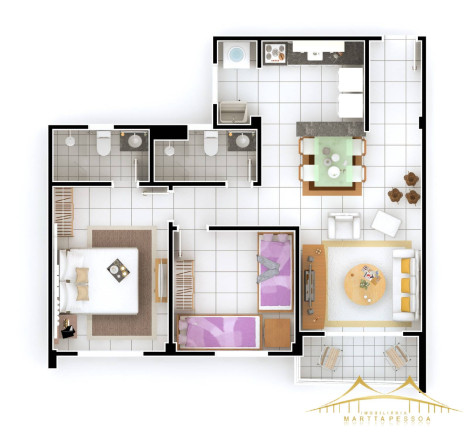 Imagem Apartamento com 2 Quartos à Venda, 64 m² em Nova Parnamirim - Parnamirim