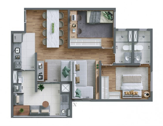Imagem Apartamento com 2 Quartos à Venda, 59 m² em Pari - São Paulo Imagem Apartamento com 2 Quartos à Venda, 59 m² em Pari - São Paulo