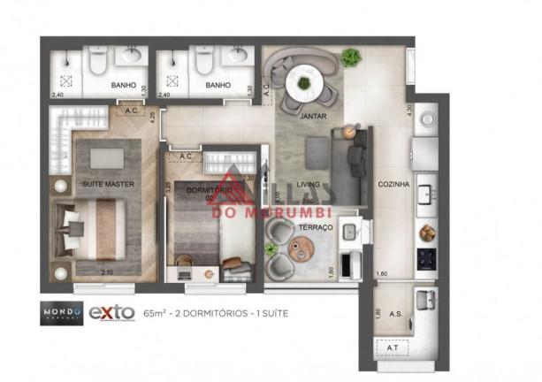 Imagem Apartamento com 2 Quartos à Venda, 65 m² em Vila Andrade - São Paulo Imagem Apartamento com 2 Quartos à Venda, 65 m² em Vila Andrade - São Paulo