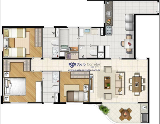 Imagem Apartamento com 3 Quartos à Venda, 95 m² em Jardim Zaira - Guarulhos Imagem Apartamento com 3 Quartos à Venda, 95 m² em Jardim Zaira - Guarulhos