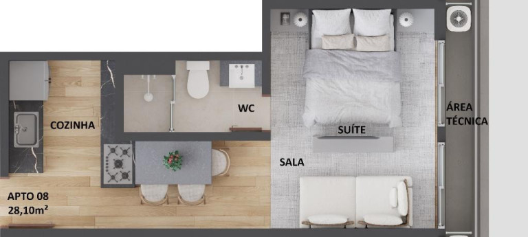Imagem Apartamento com 2 Quartos à Venda, 53 m² em Cabo Branco - João Pessoa Imagem Apartamento com 2 Quartos à Venda, 53 m² em Cabo Branco - João Pessoa