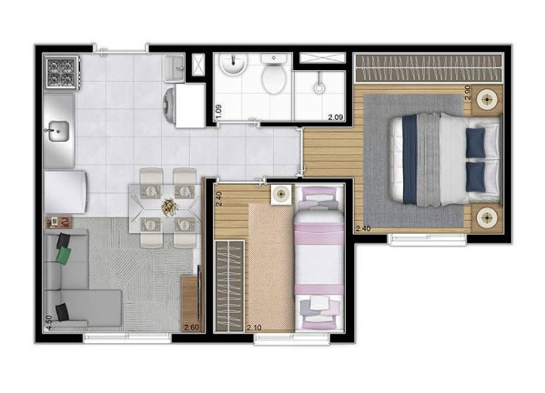 Imagem Apartamento com 2 Quartos à Venda, 32 m²
