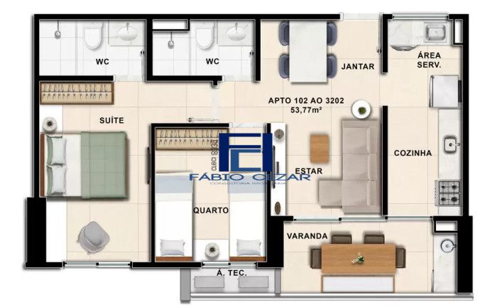 Imagem Apartamento com 2 Quartos à Venda, 53 m² em Caxangá - Recife Imagem Apartamento com 2 Quartos à Venda, 53 m² em Caxangá - Recife
