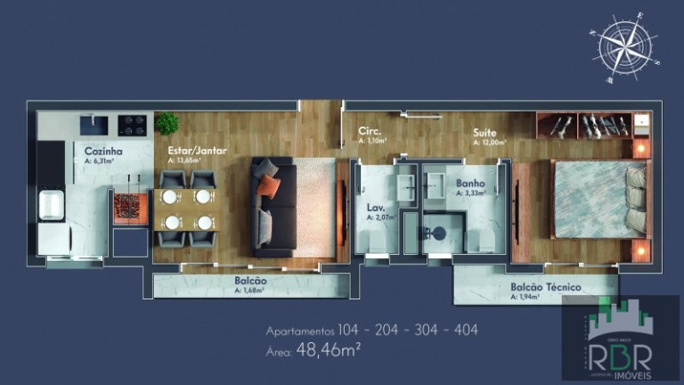 Imagem Apartamento com 1 Quarto à Venda, 49 m² em Região Das Hortênsias Imagem Apartamento com 1 Quarto à Venda, 49 m² em Região Das Hortênsias
