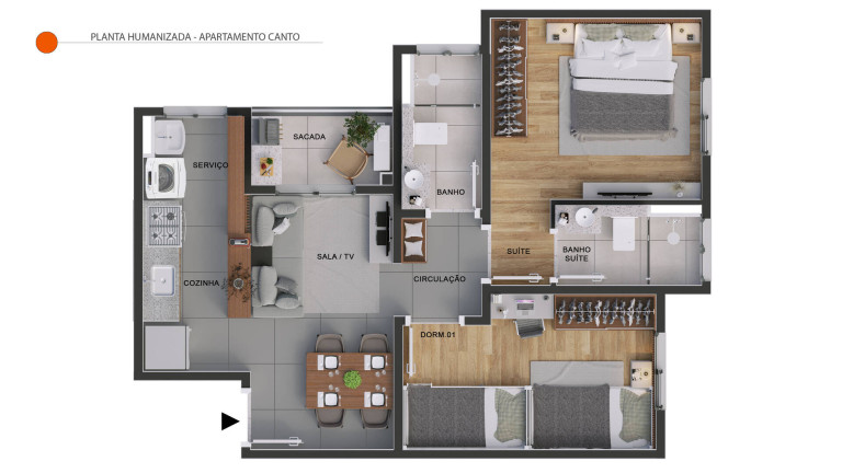Imagem Apartamento com 2 Quartos à Venda, 50 m² em Jardim Nossa Senhora Da Penha - Hortolândia