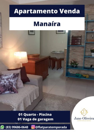 Apartamento com 1 Quarto à Venda, 55 m² em Manaíra - João Pessoa