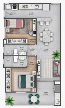 Imagem Apartamento com 2 Quartos à Venda, 70 m² em Centro - Itajaí