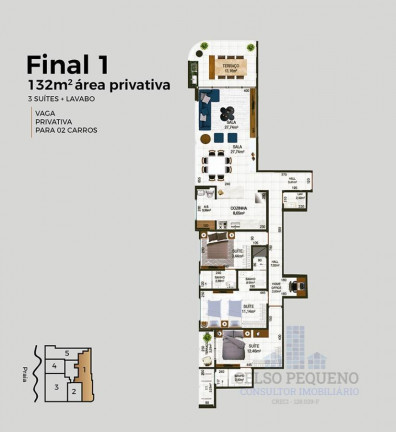 Imagem Apartamento com 3 Quartos à Venda, 132 m² em Canto Do Forte - Praia Grande Imagem Apartamento com 3 Quartos à Venda, 132 m² em Canto Do Forte - Praia Grande