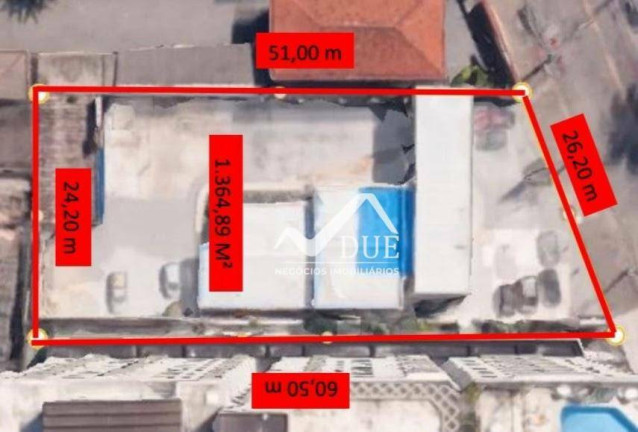 Imagem Terreno à Venda, 1.364 m² em Gonzaga - Santos Imagem Terreno à Venda, 1.364 m² em Gonzaga - Santos