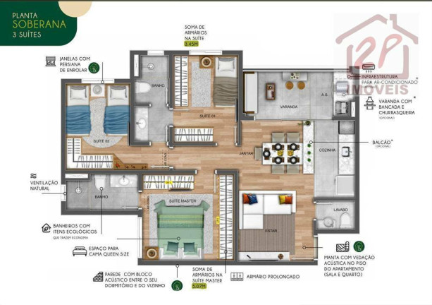 Imagem Apartamento com 3 Quartos à Venda, 75 m² em Parque Industrial - São José Dos Campos Imagem Apartamento com 3 Quartos à Venda, 75 m² em Parque Industrial - São José Dos Campos