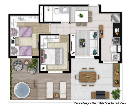 Imagem Apartamento com 2 Quartos à Venda, 85 m² em Granja Viana - Cotia