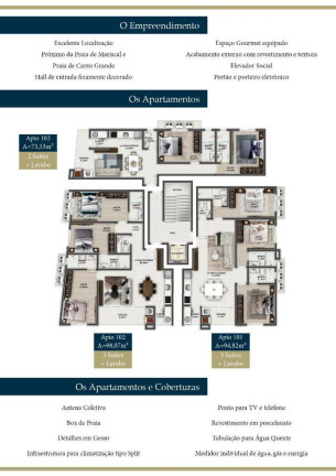 Imagem Apartamento com 3 Quartos à Venda, 93 m² em Canto Grande - Bombinhas Imagem Apartamento com 3 Quartos à Venda, 93 m² em Canto Grande - Bombinhas