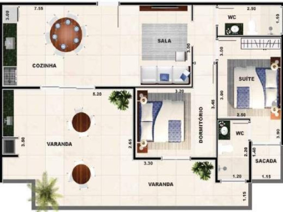 Imagem Apartamento com 1 Quarto à Venda, 70 m² em Praia Grande - Ubatuba