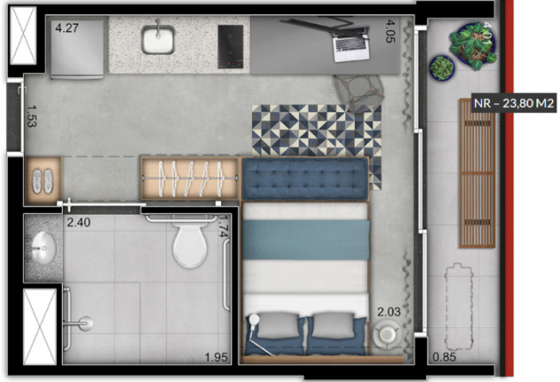 Imagem Studio com 1 Quarto à Venda, 32 m² em Moema - São Paulo Imagem Studio com 1 Quarto à Venda, 32 m² em Moema - São Paulo
