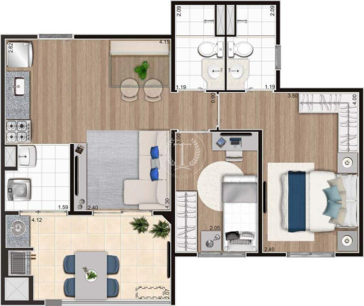 Imagem Apartamento com 2 Quartos à Venda, 43 m² em Campestre - Santo André Imagem Apartamento com 2 Quartos à Venda, 43 m² em Campestre - Santo André