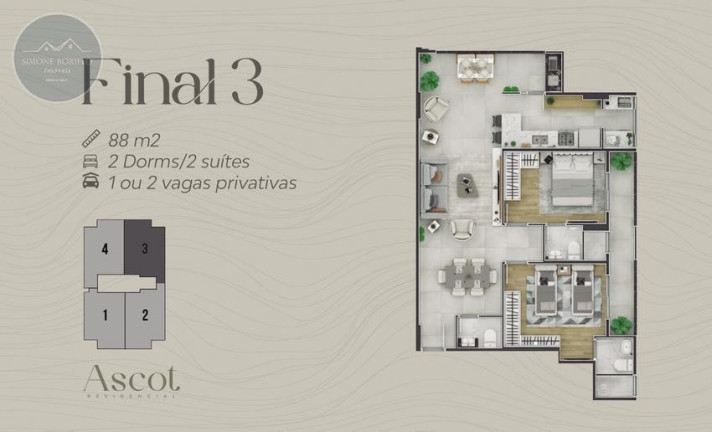 Imagem Apartamento com 2 Quartos à Venda, 87 m² em Canto Do Forte - Praia Grande