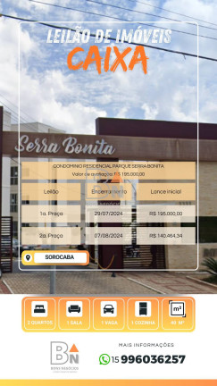 Imagem Apartamento com 2 Quartos à Venda, 40 m² em Jardim Guarujá - Sorocaba Imagem Apartamento com 2 Quartos à Venda, 40 m² em Jardim Guarujá - Sorocaba