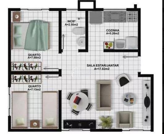 Imagem Apartamento com 2 Quartos à Venda, 46 m² em Verdecap - Teresina Imagem Apartamento com 2 Quartos à Venda, 46 m² em Verdecap - Teresina
