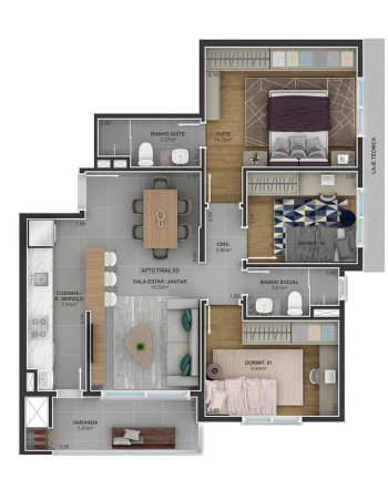 Imagem Apartamento com 3 Quartos à Venda, 176 m² em Jardim América - São Leopoldo Imagem Apartamento com 3 Quartos à Venda, 176 m² em Jardim América - São Leopoldo