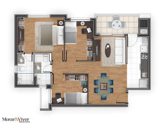 Imagem Apartamento com 3 Quartos à Venda, 78 m² em Cristo Rei - Curitiba Imagem Apartamento com 3 Quartos à Venda, 78 m² em Cristo Rei - Curitiba