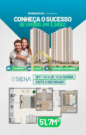 Apartamento com 2 Quartos à Venda, 49 m² em São Pedro - Osasco