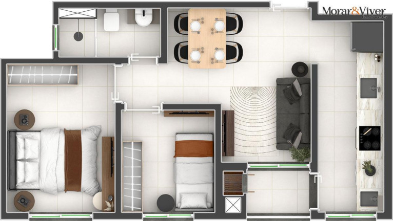 Imagem Apartamento com 2 Quartos à Venda, 54 m² em Vargem Grande - Pinhais Imagem Apartamento com 2 Quartos à Venda, 54 m² em Vargem Grande - Pinhais