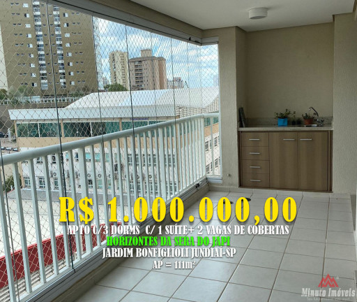 Apartamento com 3 Quartos à Venda, 111 m² em Jardim Bonfiglioli - Jundiaí