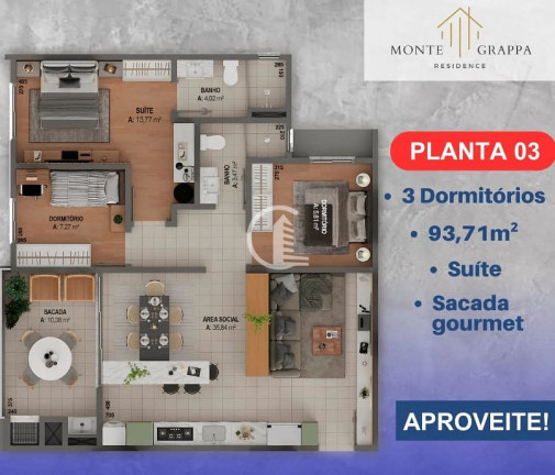 Imagem Apartamento com 3 Quartos à Venda, 97 m² em Pio X - Caxias Do Sul Imagem Apartamento com 3 Quartos à Venda, 97 m² em Pio X - Caxias Do Sul