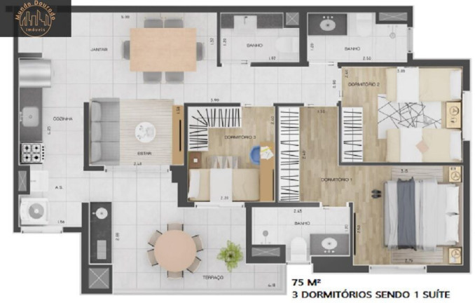 Imagem Apartamento com 3 Quartos à Venda, 74 m² em Campestre - Santo André Imagem Apartamento com 3 Quartos à Venda, 74 m² em Campestre - Santo André
