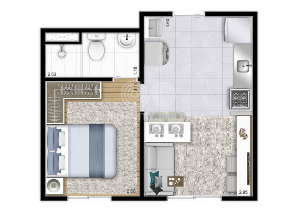 Imagem Apartamento com 1 Quarto à Venda, 30 m² em Morumbi - São Paulo Imagem Apartamento com 1 Quarto à Venda, 30 m² em Morumbi - São Paulo