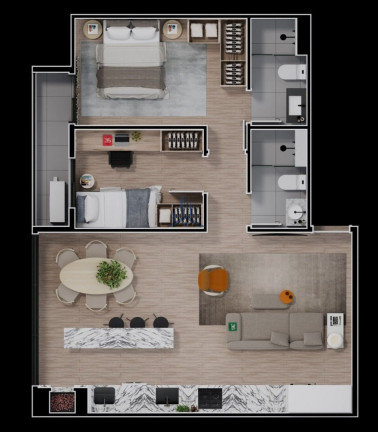 Imagem Apartamento com 2 Quartos à Venda, 73 m² em Costa E Silva - Joinville