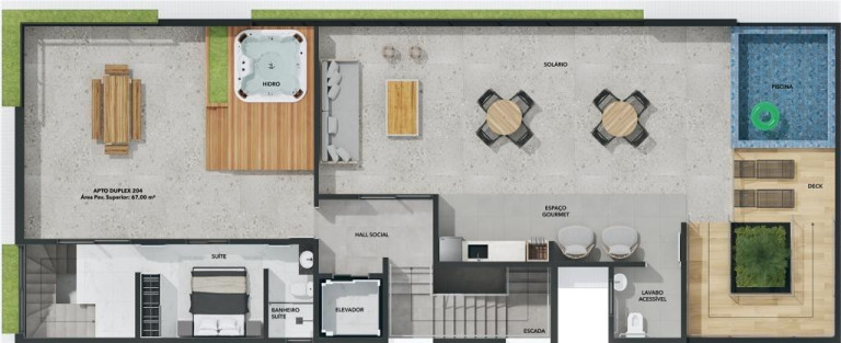 Imagem Cobertura com 3 Quartos à Venda, 123 m² em Bessa - João Pessoa Imagem Cobertura com 3 Quartos à Venda, 123 m² em Bessa - João Pessoa