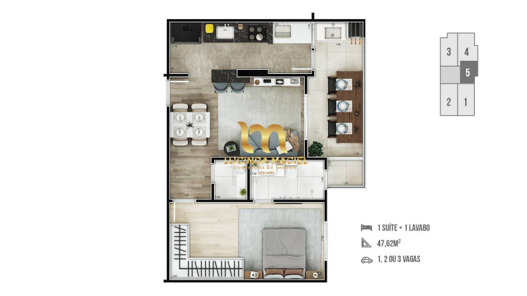 Imagem Apartamento com 2 Quartos à Venda, 69 m² em Guilhermina - Praia Grande