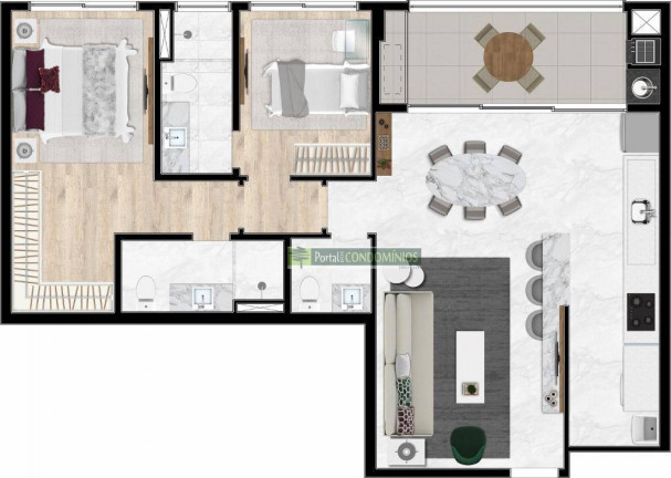 Imagem Apartamento com 2 Quartos à Venda, 72 m² em Mercês - Curitiba