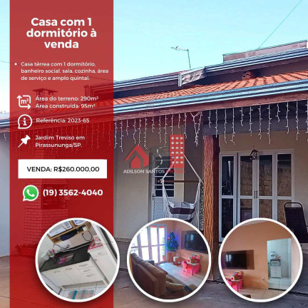 Imagem Casa com 1 Quarto à Venda, 290 m² em Jardim Treviso - Pirassununga Imagem Casa com 1 Quarto à Venda, 290 m² em Jardim Treviso - Pirassununga