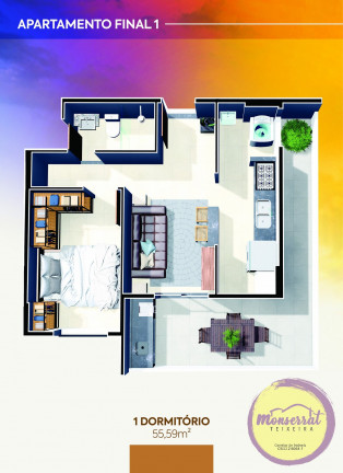 Imagem Imóvel com 1 Quarto à Venda, 55 m² em Caiçara - Praia Grande Imagem Imóvel com 1 Quarto à Venda, 55 m² em Caiçara - Praia Grande