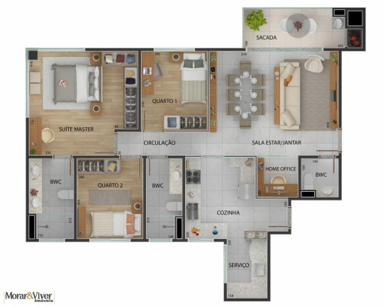 Imagem Apartamento com 3 Quartos à Venda, 103 m² em Centro - São José Dos Pinhais Imagem Apartamento com 3 Quartos à Venda, 103 m² em Centro - São José Dos Pinhais