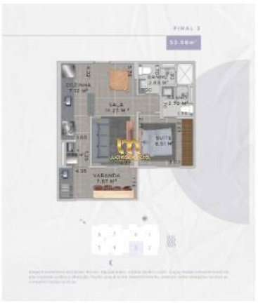 Imagem Apartamento com 1 Quarto à Venda, 53 m² em Jardim Real - Praia Grande
