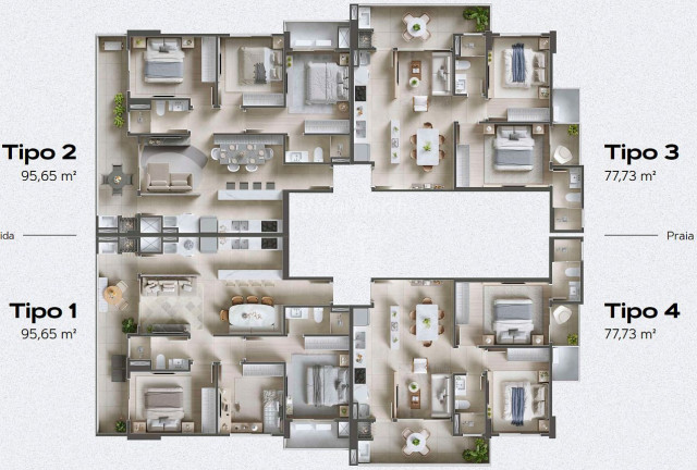 Imagem Apartamento com 2 Quartos à Venda, 77 m² em Praia Brava - Itajaí