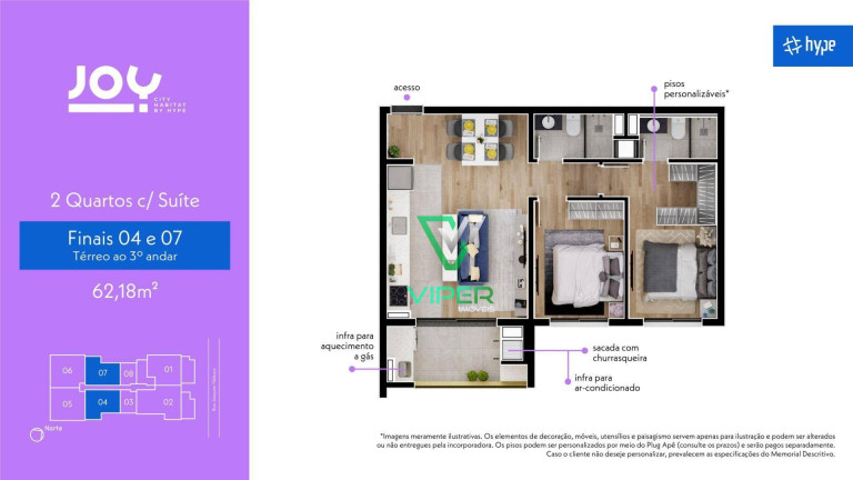 Imagem Apartamento com 2 Quartos à Venda, 62 m² em Tingui - Curitiba Imagem Apartamento com 2 Quartos à Venda, 62 m² em Tingui - Curitiba
