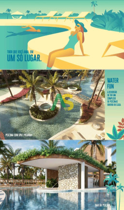 Flat com 1 Quarto à Venda, 32 m² em Praia Dos Carneiros - Tamandaré