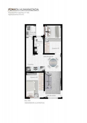 Imagem Apartamento com 2 Quartos à Venda, 40 m² em Jardim São Nicolau - São Paulo Imagem Apartamento com 2 Quartos à Venda, 40 m² em Jardim São Nicolau - São Paulo
