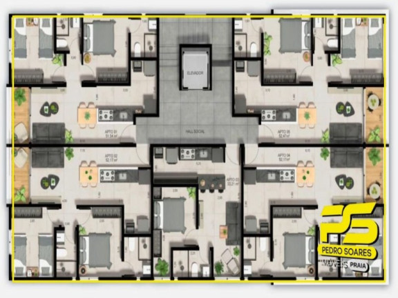 Imagem Apartamento com 1 Quarto à Venda, 52 m² em Bancários - João Pessoa Imagem Apartamento com 1 Quarto à Venda, 52 m² em Bancários - João Pessoa