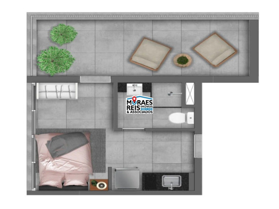 Imagem Apartamento com 1 Quarto à Venda, 25 m² em Brooklin - São Paulo Imagem Apartamento com 1 Quarto à Venda, 25 m² em Brooklin - São Paulo