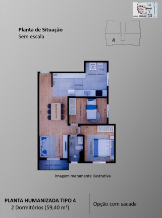 Imagem Apartamento com 2 Quartos à Venda, 54 m² em Parque Peruche - São Paulo