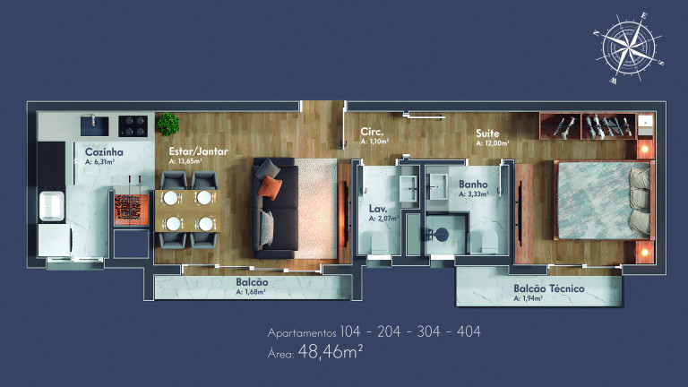 Imagem Apartamento com 1 Quarto à Venda, 48 m² em Centro - Canela Imagem Apartamento com 1 Quarto à Venda, 48 m² em Centro - Canela