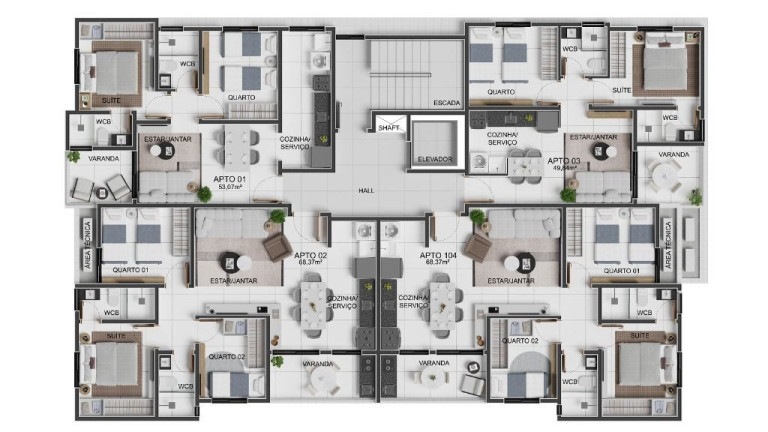 Imagem Apartamento com 3 Quartos à Venda, 70 m² em Intermares - Cabedelo Imagem Apartamento com 3 Quartos à Venda, 70 m² em Intermares - Cabedelo