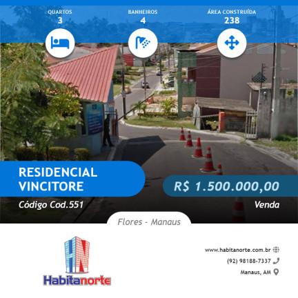 Imagem Casa com 3 Quartos à Venda,  em Flores - Manaus