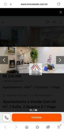 Imagem Apartamento com 3 Quartos à Venda, 63 m² em Vila Moraes - São Paulo