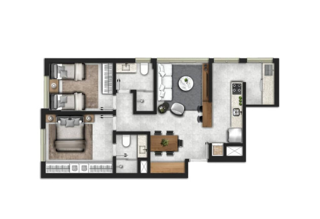Imagem Apartamento com 2 Quartos à Venda, 62 m² em Cristo Redentor - Porto Alegre Imagem Apartamento com 2 Quartos à Venda, 62 m² em Cristo Redentor - Porto Alegre
